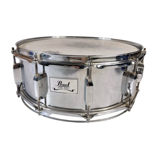 Vist Large View of Product Image Which is Used Pearl 14x5 Steel Shell Snare Drum – Chrome Finish