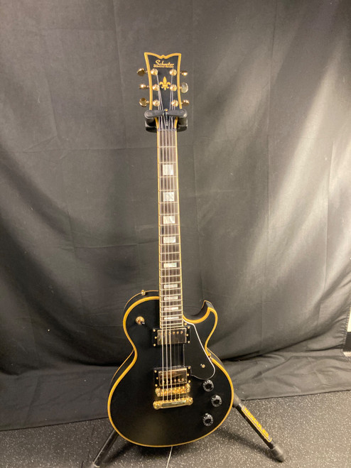 Vist Large View of Product Image Which is Used Schecter SOLO-II CUSTOM LP Type Electric Guitar Black 6-String
