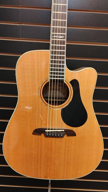 Vist Large View of Product Image Which is Used Alvarez AD60E Solid Top Acoustic Guitar Natural