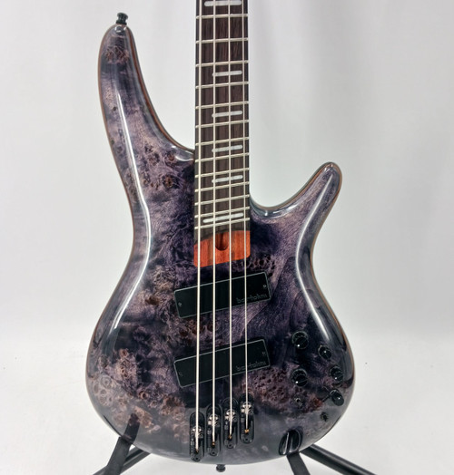 Vist Large View of Product Image Which is Used Ibanez SRMS800 Modern Metal Bass Guitar Silver Burst 4-String
