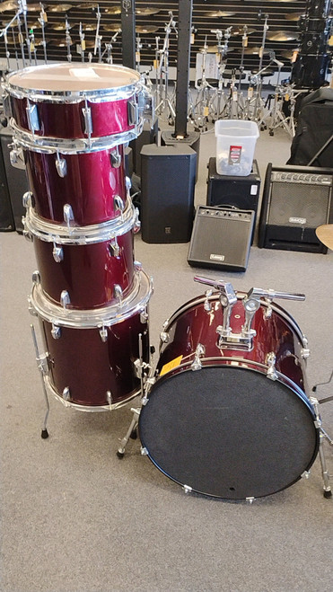 Vist Large View of Product Image Which is Used NO BRAND (Brandless Product) 5 PIECE KIT Drum Shells and Hardware Red