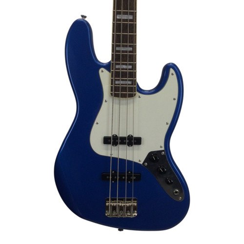 Vist Large View of Product Image Which is Used Squier Classic Vibe 60s Jazz J Type Bass Guitar Blue 4-String