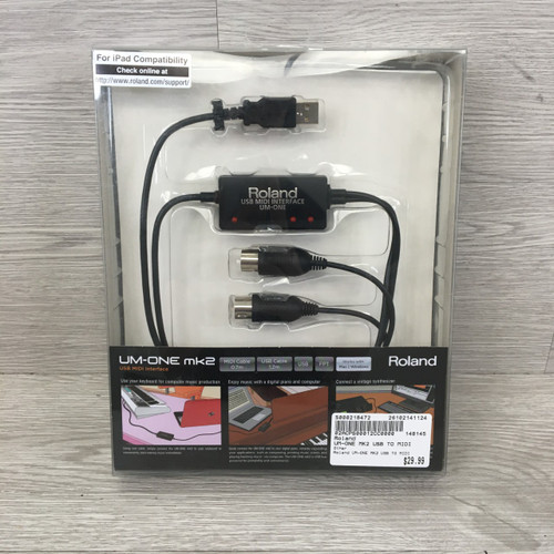 Vist Large View of Product Image Which is Used Roland UM-ONE mk2 USB-->MIDI Cable
