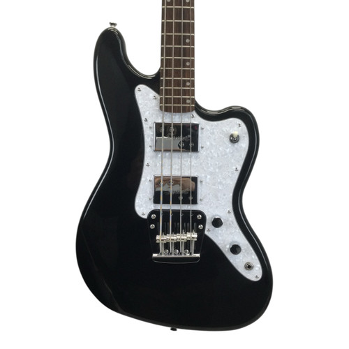 Vist Large View of Product Image Which is Used Squier Paranormal Rascal HH Bass Guitar Black 4-String