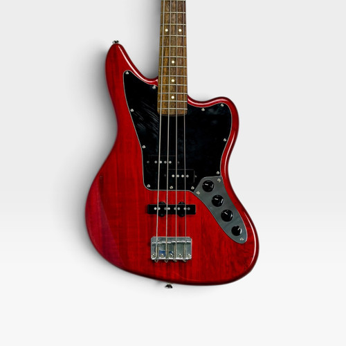 Vist Large View of Product Image Which is Used Squier Jaguar Bass Red 4-String