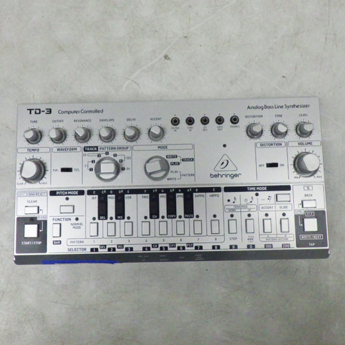 Vist Large View of Product Image Which is Used Behringer TD-3 ANALOG BASS SYNTHESIZER Compact Drum Machine