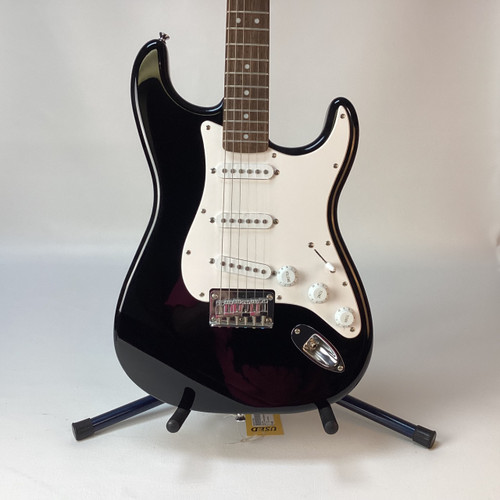 Vist Large View of Product Image Which is Used Squier SSS STRATOCASTER S Type Electric Guitar Black 6-String