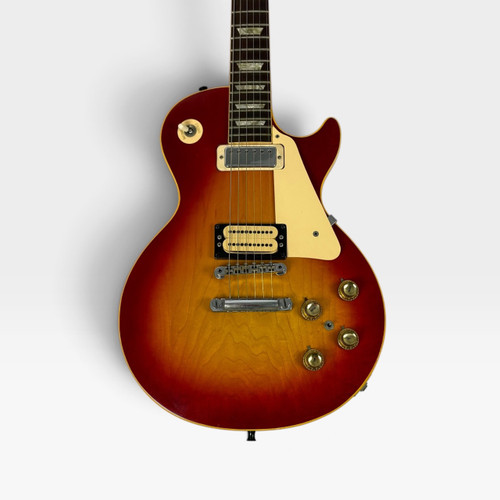 Vist Large View of Product Image Which is Used Gibson 1973 Cherry Sunburst Les Paul Deluxe Electric Guitar 6-String with Mods