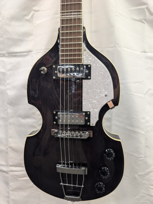 Vist Large View of Product Image Which is Used Hofner HI 459 PE Semi-Hollow Electric Guitar Black 6-String