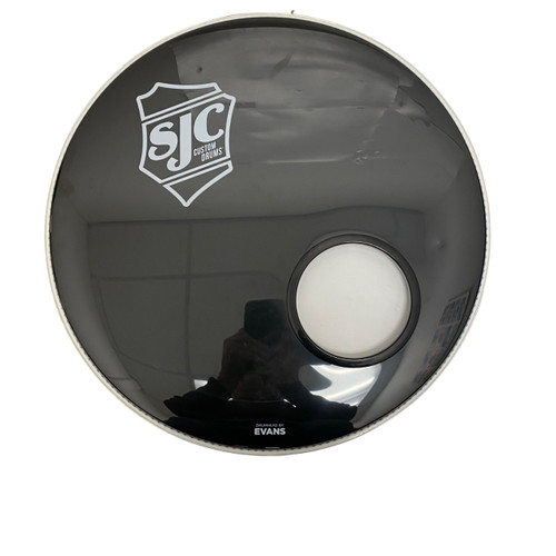 Vist Large View of Product Image Which is Used Evans EVANS 22 EBONY W/PORT Bass Drum Head