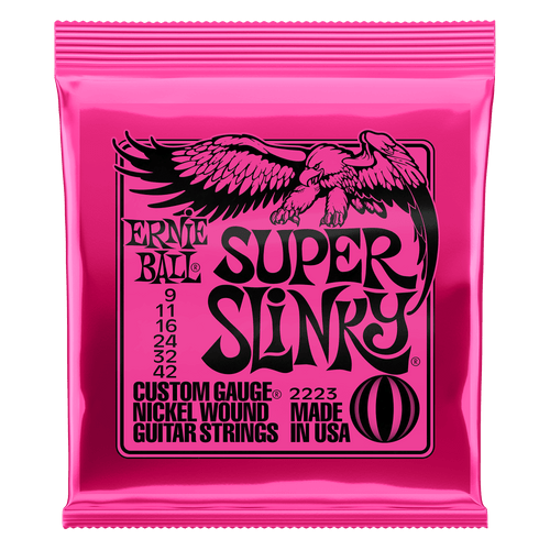 Vist Large View of Product Image Which is Ernie Ball Super Slinky Electric Guitar String Set, Crimson
