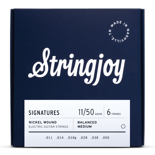 Vist Large View of Product Image Which is New Stringjoy Signatures Balanced Medium 11-50 Electric Guitar String Set