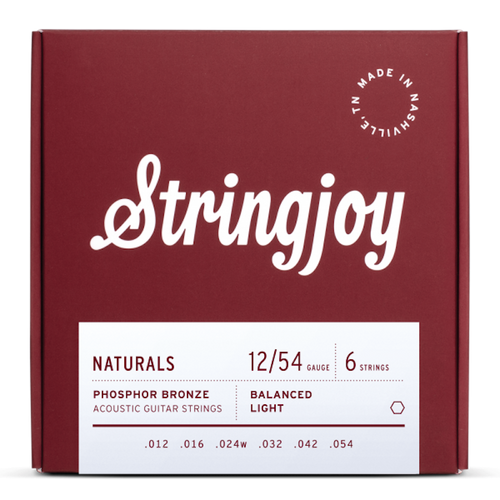 Vist Large View of Product Image Which is New Stringjoy Naturals 12-54 Phosphor Bronze Acoustic