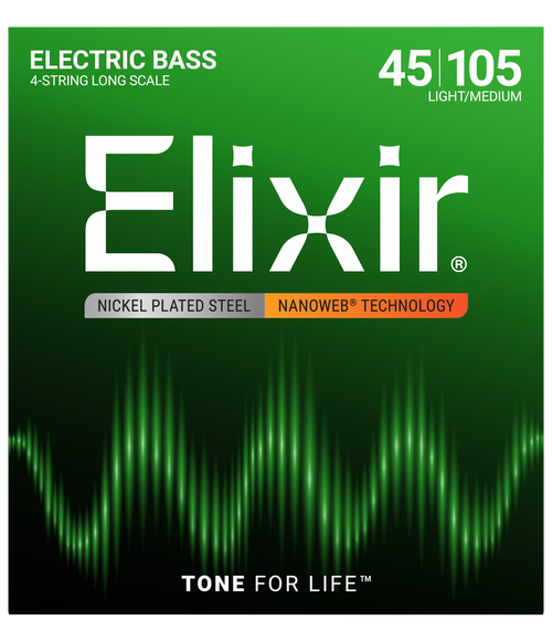 New Elixir Nanoweb 45-105 4-String Bass Strings 40015-14077