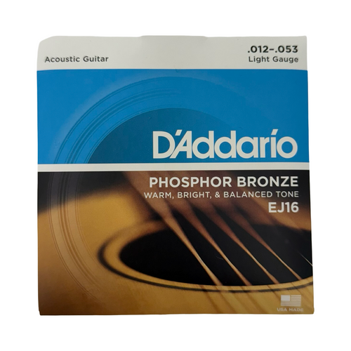 New DADDARIO EJ16 PHOSPHER BRONZE (.012-.053) 41126-DAD-EJ16