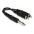 New Hosa Y Cable, 1/4 in TS to Dual RCA 40051-YPR-124 View 1