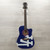 Used Woodrow Los Angeles Dodgers Laminate Top Acoustic Guitar Blue 40015-S000325479 View 4