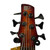 Used Ibanez SDGR SRMS806 Modern Metal Bass Guitar Red 6-String 40009-S000304552 View 11