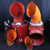 Used NORTH DRUMS NEXUS 6PC W/LIGHTS Vintage Drum Shell Kit Red 40123-S000129019 View 1