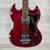 Used Elger Vintage Double Cut Bass Guitar - Red 40112-S000177490 View 1