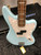 Used Fender 2022 MARK HOPPUS JAGUAR Bass Guitar Blue 4-String 41123-S000110101 View 1