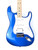 Used Squier AFFINITY STRATOCASTER HSS S Type Electric Guitar Blue 6-String 41124-S000205041 View 2