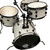 Used Ludwig 4PC QUESTLOVE POCKET KIT Drum Shell Kit Silver/Gray Other 40083-S000153646 View 1