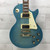 Used Epiphone Les Paul Traditional Pro IV With Neck Repair Electric Guitar Blue 40051-S000116255 View 1
