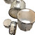 Used Yamaha RYDEEN 5PC SHELL PACK Drum Kit Silver/Gray 22" Kick Drum 40083-S000154348 View 10