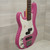 Used SX Rock N Rose Bass Guitar Pink 40015-S000332075 View 5