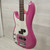 Used SX Rock N Rose Bass Guitar Pink 40015-S000332075 View 6
