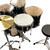 Used Pearl 5PC ROADSHOW W/HW Drum Shells and Hardware Black 22" Kick Drum 41136-S000154772 View 2