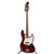 Used Squier CONTEMPORARY JAZZ BASS J Type Bass Guitar Red 4-String View 3