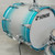 Used Sonor AQ2 Safari Drum Shell Kit Aqua Silver Burst 40015-S000333087 View 4