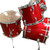 Used Ludwig 90S 4 PC ROCKER Drum Kit Red 22" Kick Drum 40083-S000154876 View 5