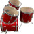 Used Ludwig 90S 4 PC ROCKER Drum Kit Red 22" Kick Drum 40083-S000154876 View 9