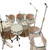 Used Pearl 8PC EXPORT SERIES W/ HDW Drum Shells and Hardware White 22" Kick Drum 41136-S000155206 View 5