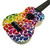 Used Amahi PSYCHEDELIC RAINBOW Ukulele w/ Custom Graphics 40090-S000083160 View 2