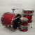 Used Ludwig Accent Cs Custom Drum Shell Kit Red 40015-S000338199 View 1