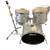 Used Pearl 5PC FORUM SERIES W/HW Drum Kit Silver/Gray 22" Kick Drum 41136-S000156923 View 2