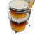 Used Ludwig 3PC ACCENT CS SHELLS Drum Shell Kit Amber 40009-S000315090 View 2