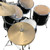 Used Borg MD 760 DRUM KIT W/HDW/CYMBALS Drum Kit Black 22" Kick Drum 41136-S000157394 View 4
