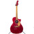 Used Fender Newporter Player CAR WN Acoustic Guitar Red 41119-S000039088 View 2
