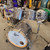 Used Gretsch Renown Maple 6 Piece Drum Set Shell Pack - Blue Metal Sparkle Wrap 40051-S000120108 View 1