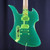 Used BC Rich MOCKINGBIRD ACRYLIC REPLACED NECK Vintage Pointy Electric Guitar Green 6-String 41140-S000140737 View 8