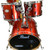 Used Pearl 6PC VISION 10/12/13/16/14 Drum Kit Red 22" Kick Drum 41136-S000158172 View 1