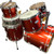 Used Pearl 6PC VISION 10/12/13/16/14 Drum Kit Red 22" Kick Drum 41136-S000158172 View 4