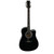 Used Esteban BLACK SILVER Laminate Top Acoustic Guitar Black 41120-S000039281 View 3