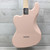Used Squier FSR Paranormal Rascal HH SHP Bass Guitar Pink 40051-S000120275 View 3