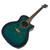 Used Dean Exotica Quilt Ash Acoustic-Electric Guitar Transparent Blue Satin 40090-S000085809 View 2